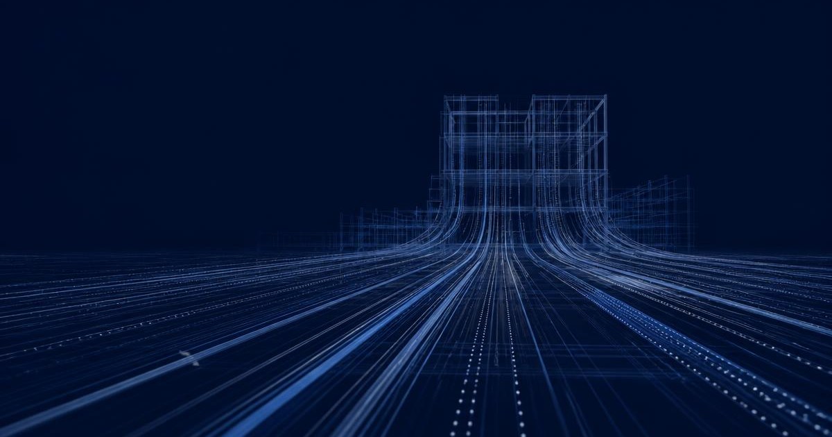 Blueprint drawing of a facility execution record system